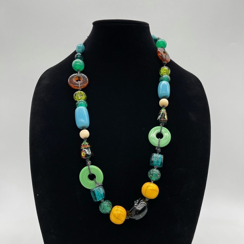 Boho Necklace with mixed Semi Precious Stones